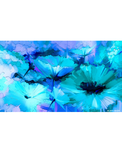 Tableau Floral Turquoise