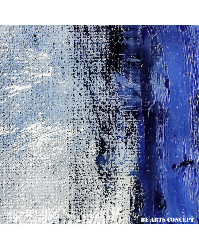 Tableau Beaux Arts Anthracite & Bleu Contrasté